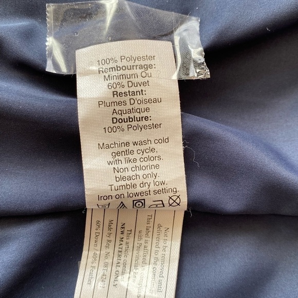 J Crew 60% Down navy blue vest size small. Puffer w Pockets Button Snap‎ Closure - Picture 7 of 8